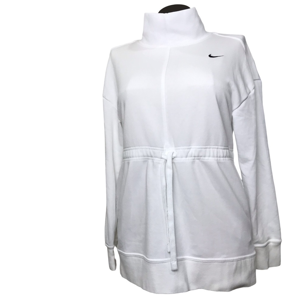 Nike Mock Neck Sweatshirt Women’s Size M Color White Pullover Long Sleeve’s
